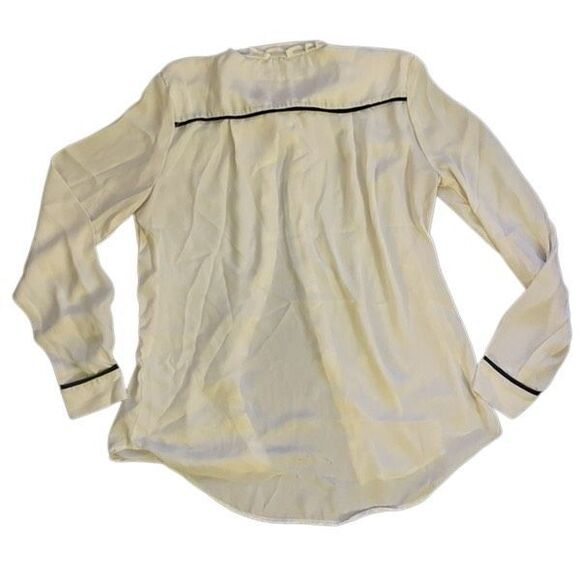 Zara Basic Ruffle Detail Button Down Shirt - Picture 2 of 10